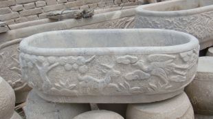 Ancient stone carving aquarium, Ancient stone carving flowerpot YG066