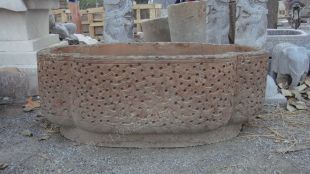 Ancient stone carving aquarium, Ancient stone carving flowerpot YG075