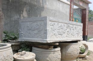 Ancient stone carving aquarium, Ancient stone carving flowerpot YG476