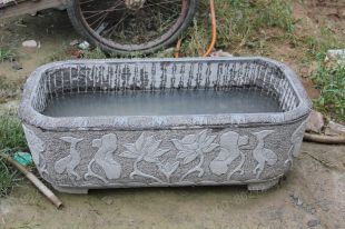 Ancient stone carving aquarium, Ancient stone carving flowerpot YG485