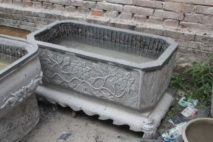 Ancient stone carving aquarium, Ancient stone carving flowerpot YG486