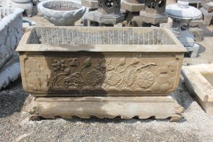Ancient stone carving aquarium, Ancient stone carving flowerpot YG490