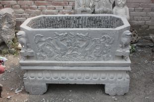 Ancient stone carving aquarium, Ancient stone carving flowerpot YG493