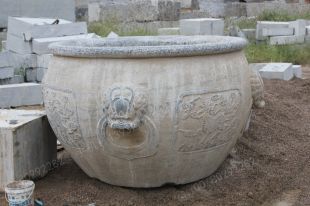 Ancient stone carving aquarium, Ancient stone carving flowerpot YG505