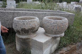 Ancient stone carving aquarium, Ancient stone carving flowerpot YG507