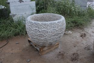 Ancient stone carving aquarium, Ancient stone carving flowerpot YG508