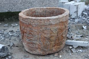 Ancient stone carving aquarium, Ancient stone carving flowerpot YG509