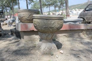 Ancient stone carving aquarium, Ancient stone carving flowerpot YG510