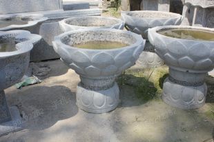 Ancient stone carving aquarium, Ancient stone carving flowerpot YG513
