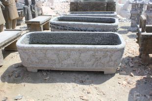 Ancient stone carving aquarium, Ancient stone carving flowerpot YG514