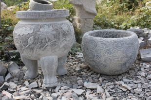 Ancient stone carving aquarium, Ancient stone carving flowerpot YG520