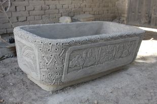 Ancient stone carving aquarium, Ancient stone carving flowerpot YG531