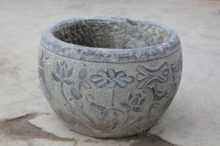 Ancient stone carving aquarium, Ancient stone carving flowerpot YG536