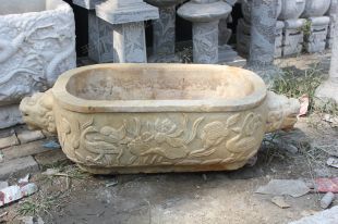 Ancient stone carving aquarium, Ancient stone carving flowerpot YG538