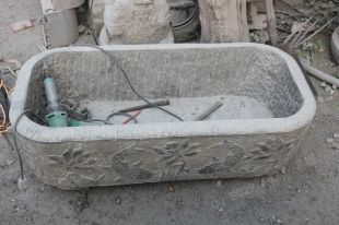 Ancient stone carving aquarium, Ancient stone carving flowerpot YG544