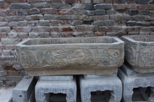 Ancient stone carving aquarium, Ancient stone carving flowerpot YG547