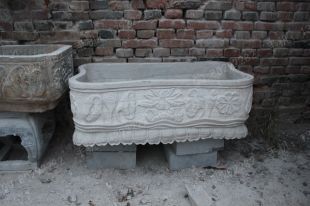 Ancient stone carving aquarium, Ancient stone carving flowerpot YG548