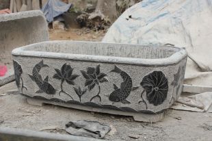 Ancient stone carving aquarium, Ancient stone carving flowerpot YG551