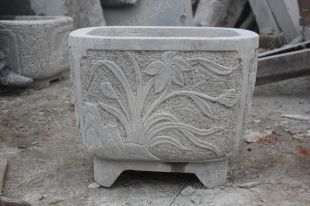 Ancient stone carving aquarium, Ancient stone carving flowerpot YG552