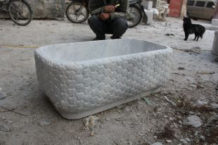 Ancient stone carving aquarium, Ancient stone carving flowerpot YG553