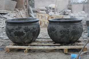 Ancient stone carving aquarium, Ancient stone carving flowerpot YG555