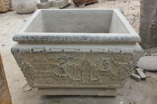Ancient stone carving aquarium, Ancient stone carving flowerpot YG560