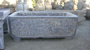 Ancient stone carving aquarium, Ancient stone carving flowerpot YG566