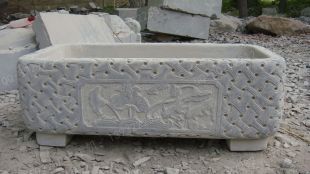 Ancient stone carving aquarium, Ancient stone carving flowerpot YG571