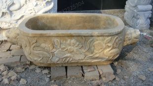 Ancient stone carving aquarium, Ancient stone carving flowerpot YG574