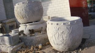 Ancient stone carving aquarium, Ancient stone carving flowerpot YG578