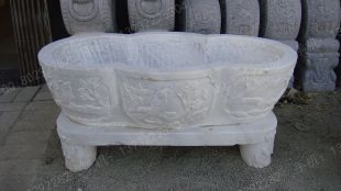 Ancient stone carving aquarium, Ancient stone carving flowerpot YG581
