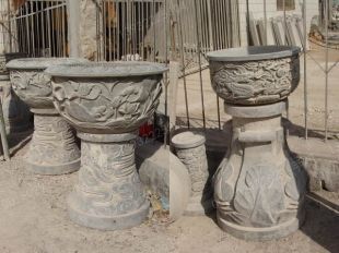 Ancient stone carving aquarium, Ancient stone carving flowerpot YG587
