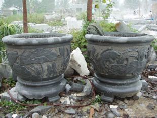Ancient stone carving aquarium, Ancient stone carving flowerpot YG592