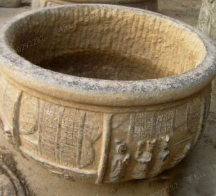 Ancient stone carving aquarium, Ancient stone carving flowerpot YG602