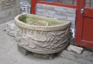 Ancient stone carving aquarium, Ancient stone carving flowerpot YG610