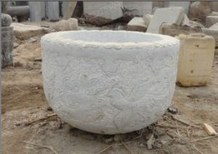 Ancient stone carving aquarium, Ancient stone carving flowerpot YG612