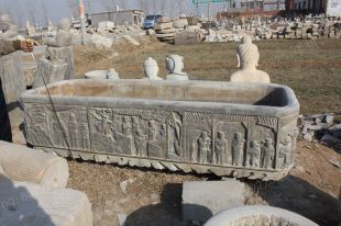 Ancient stone carving aquarium, Ancient stone carving flowerpot YG616