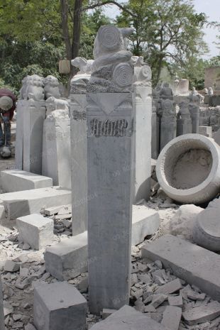 曲阳仿古拴马桩 石雕拴马桩 十二生肖拴马桩 拴马桩图片 拴马桩价格 西安拴马桩-SMZ102