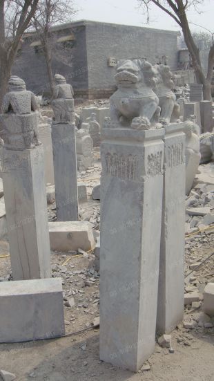 曲阳仿古拴马桩 石雕拴马桩 石狮子拴马桩 拴马桩图片 拴马桩价格 西安拴马桩-SMZ116