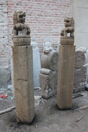 曲阳仿古拴马桩 石雕拴马桩 石狮子拴马桩 拴马桩图片 拴马桩价格 西安拴马桩-SMZ145