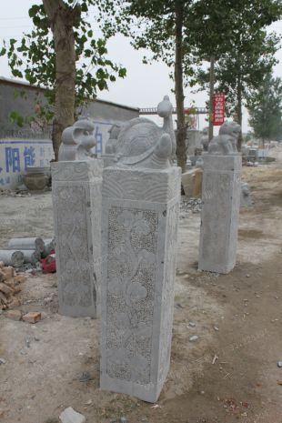 曲阳仿古拴马桩 石雕拴马桩 四方神拴马桩 青龙白虎朱雀玄武拴马桩 拴马桩图片 拴马桩价格-SMZ179