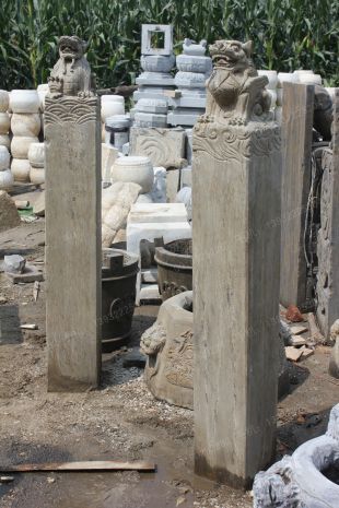 曲阳仿古拴马桩 石雕拴马桩 四方神拴马桩 青龙白虎朱雀玄武拴马桩 拴马桩图片 拴马桩价格-SMZ185