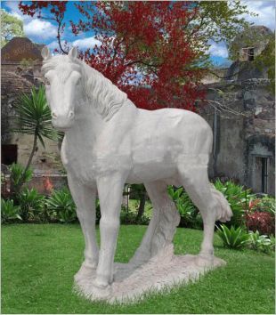 animal horse sculpture, stone animal sculpture, marble animal horse sculpture -DW003