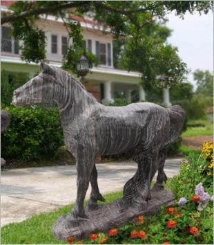 animal horse sculpture, stone animal sculpture, marble animal horse sculpture -DW004