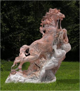 animal horse sculpture, stone animal sculpture, marble animal horse sculpture -DW007
