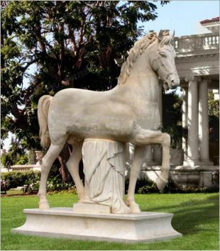 animal horse sculpture, stone animal sculpture, marble animal horse sculpture -DW008