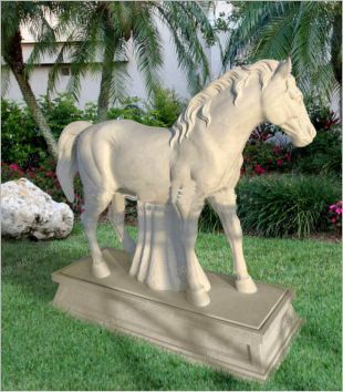 animal horse sculpture, stone animal sculpture, marble animal horse sculpture-DW010