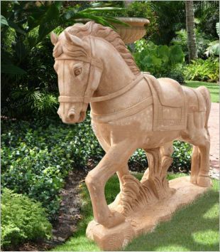 animal horse sculpture, stone animal sculpture, marble animal horse sculpture DW011