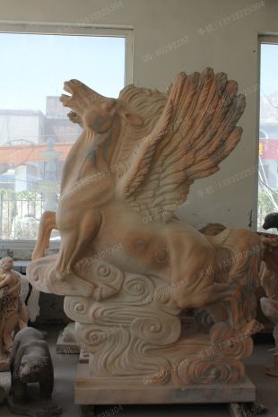 animal horse sculpture, stone animal sculpture, marble animal horse sculpture DW033