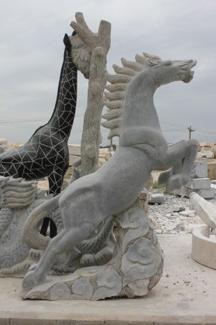 animal horse sculpture, stone animal sculpture, marble animal horse sculpture DW037